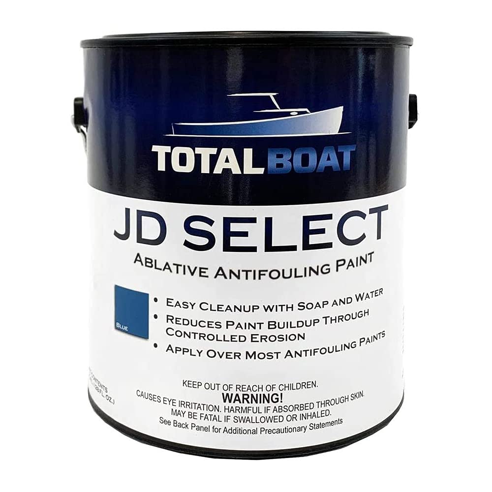 TotalBoat JD Select Ablative Antifouling Bottom Paint for Fiberglass, Wood and Steel Boats (Blue, Gallon), 1 Gallon (Pack of 1)