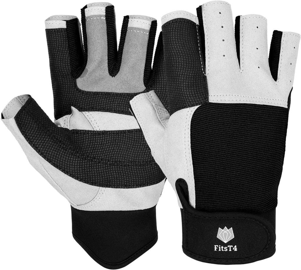 FitsT4 Sports Sailing Gloves 3/4 Finger and Grip Great for Sailing, Yachting, Paddling, Kayaking, Fishing, Dinghying Water Sports for Men and Women