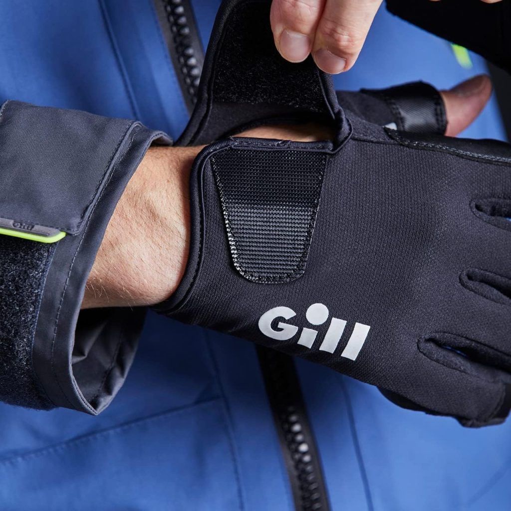 Gill Championship Sailing Gloves - Short Finger with 3/4 Length Fingers- Dura-Grip Fabric 50+ UV Sun Protection Water Repellent