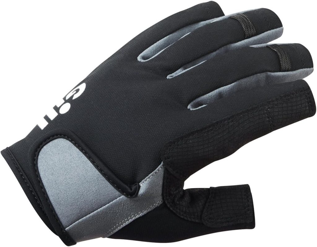 Gill Deckhand Sailing Gloves Short Finger with 3/4 Length Fingers - 50+ UV Sun Protection Water Repellent