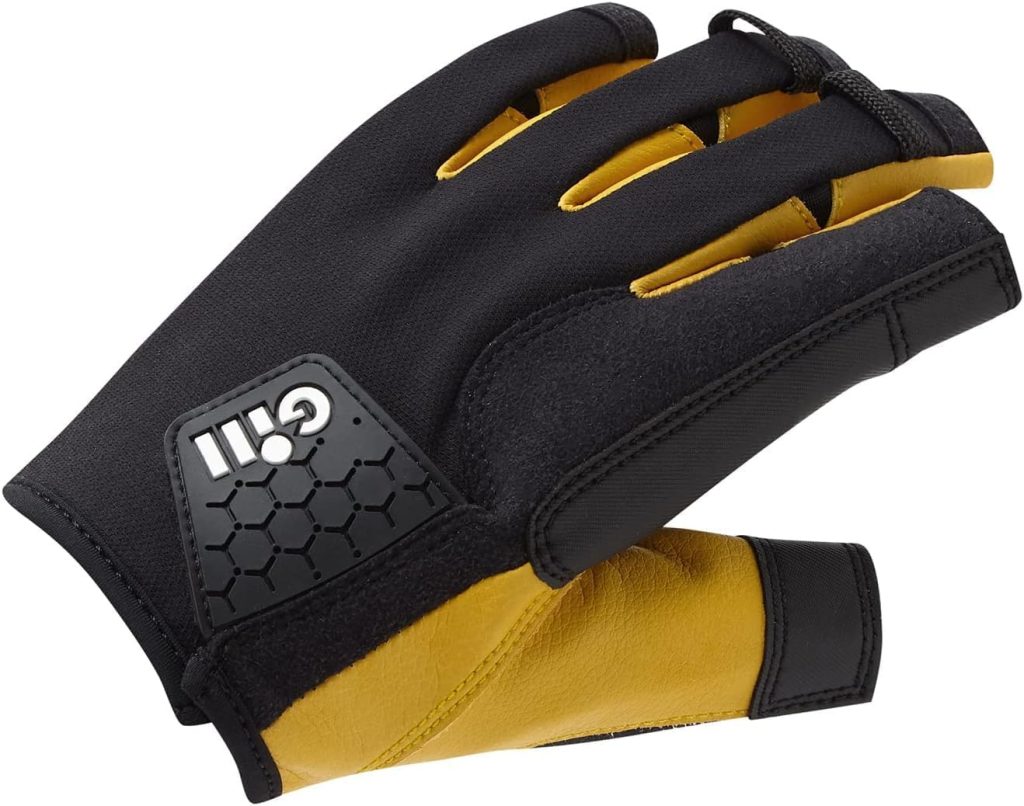 Gill Pro Sailing Gloves - Short Finger with 3/4 Length Fingers for Sailing, Paddle Board Sports, Kayaking or Windsurfing