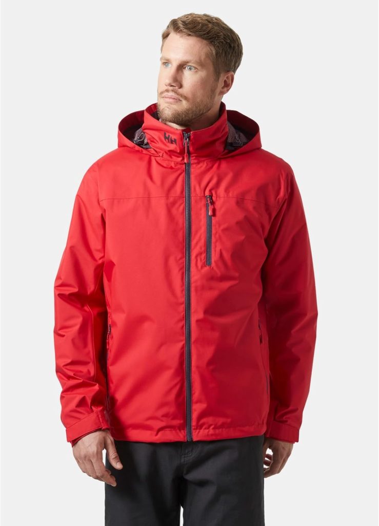 Helly-Hansen Crew Hooded Midlayer 2.0 Waterproof Jackets for Men with Insulated Windproof Sailing Fabric and Packable Hood