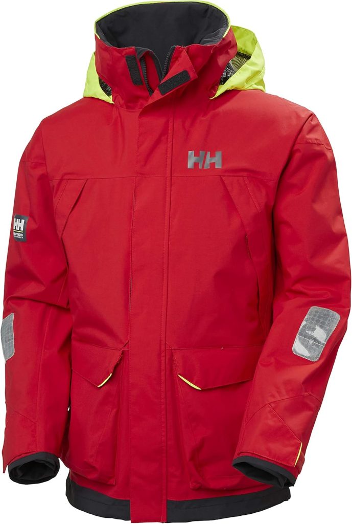 Helly-Hansen Pier 3.0 Coastal Sailing Jacket for Men - Waterproof, Windproof, and Breathable, with Packable Neon Yellow Hood