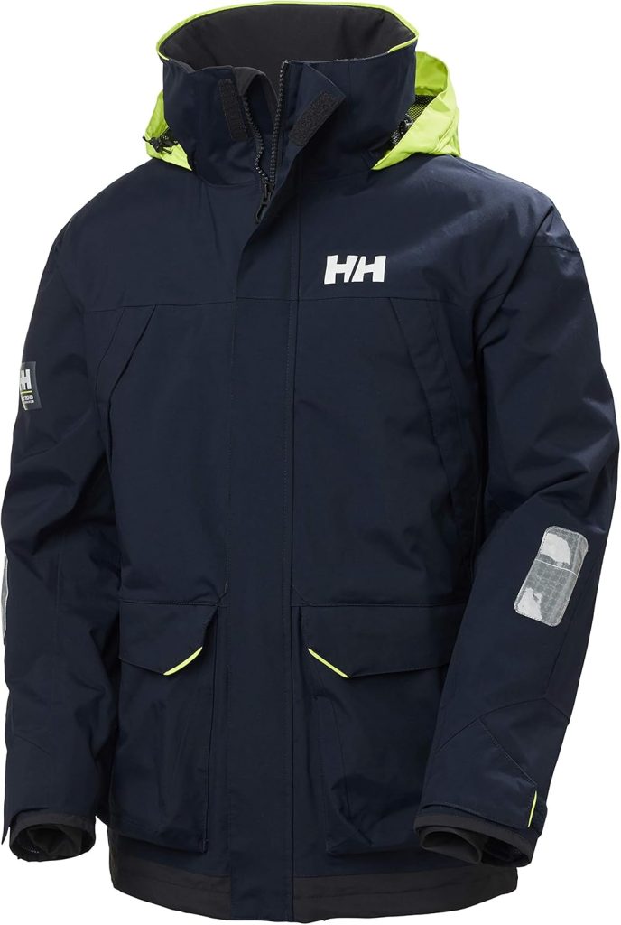 Helly-Hansen Pier 3.0 Coastal Sailing Jacket for Men - Waterproof, Windproof, and Breathable, with Packable Neon Yellow Hood