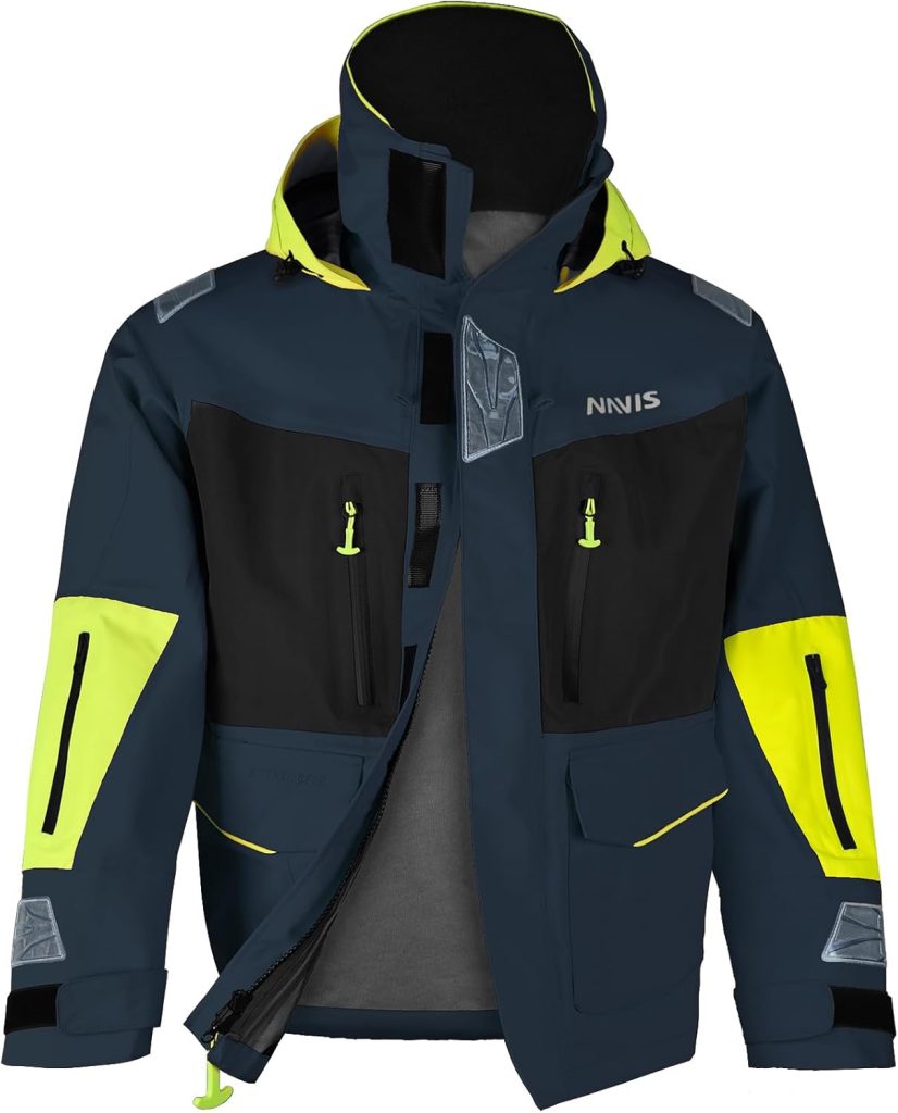 Mens Sailing Jacket - Ocean PRO 3-Layer Shell, Waterproof, Breathable, Durable Coat