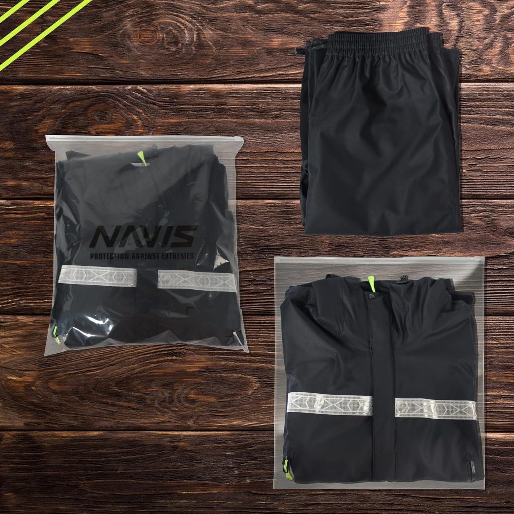 PRO Rain Suit-Waterproof Reflective Jacket Elastic Pants Combo,Lightweight Breathable Foul Weather Gear