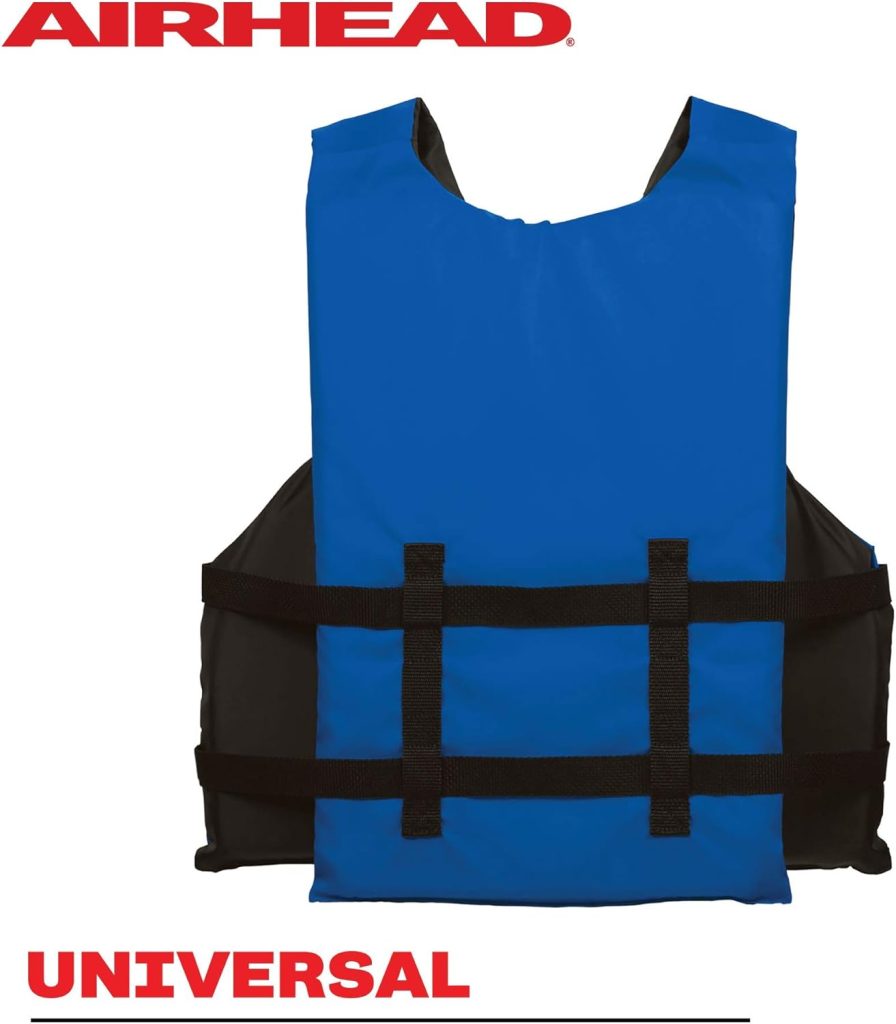 Airhead General All Purpose Life Jacket, US Coast Guard Approved Type III Life Vest, Perfect for Boating and Personal Watercraft Use