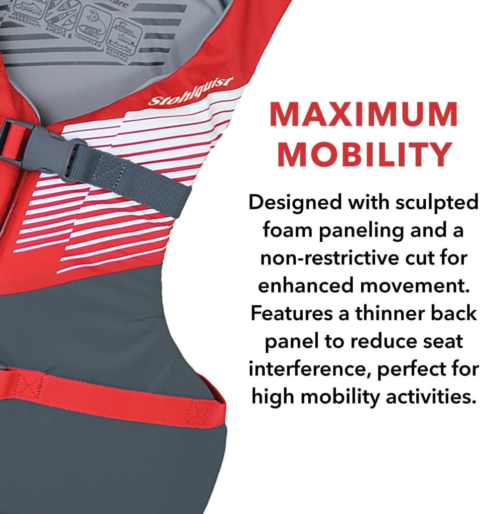 Stohlquist FIT Adult Life Jacket, US Coast Guard Approved Type III Life Vest, PFD for Men and Women, Easily Adjustable, Lightweight and High Buoyancy - Universal Fit (30-52 Chest)