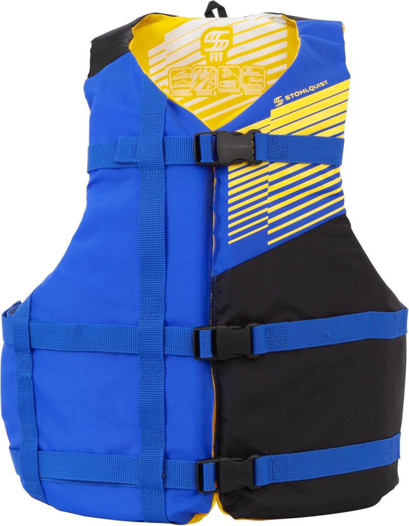 Stohlquist FIT Adult Life Jacket, US Coast Guard Approved Type III Life Vest, PFD for Men and Women, Easily Adjustable, Lightweight and High Buoyancy - Universal Fit (30-52 Chest)