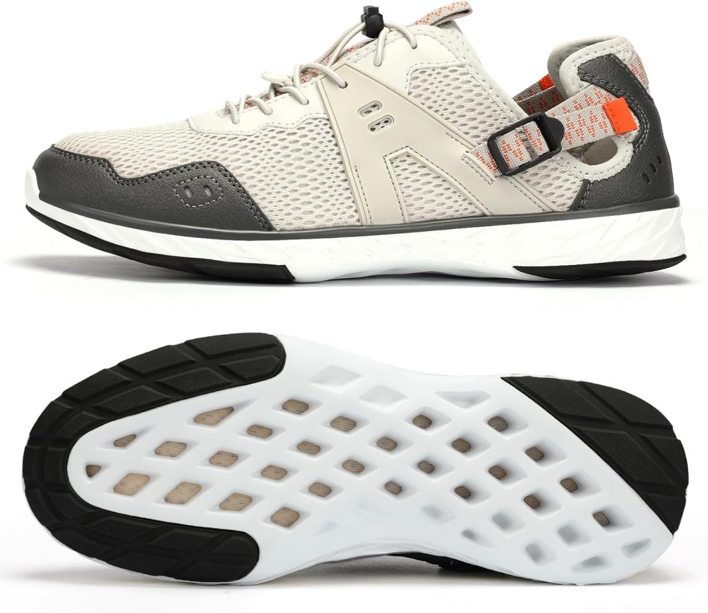 Kricely Water Shoes Men Quick Dry Aqua Shoes Swim Shoes for Men Non-Slip Beach Shoes Outdoor for Surfing