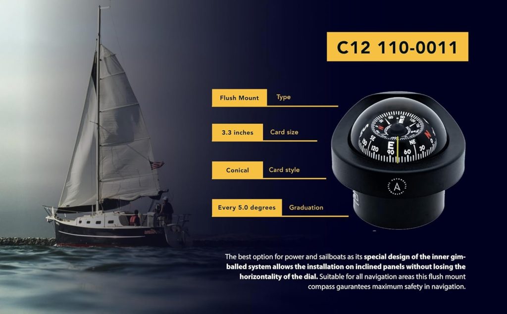 Autonautic Flush Mount Compass